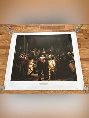 Rembrandt Van Rijn Night Watch Poster From Rijksmuseum, Amsterdam 29" x 24.5"